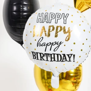 Happy Birthday Gold Dots foil balloon 45cm