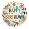Happy Birthday Zoo Party foil balloon 45cm