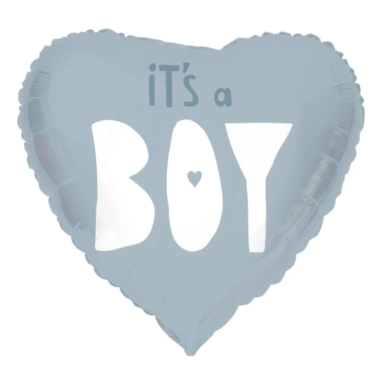 It’s a Boy blue heart foil balloon 45cm