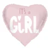 It’s a Girl pink heart foil balloon 45cm