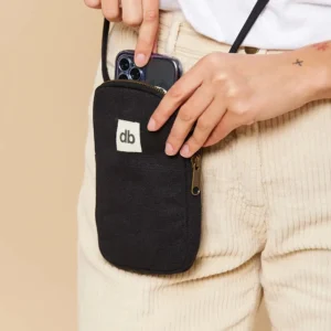 Hindbag Θήκη Κινητού Bill Black | Mini Τσαντάκι Κινητού από Οργανικό Βαμβάκι