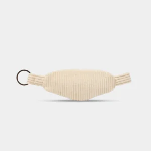 Hindbag Côme Beige corduroy keychain pouch