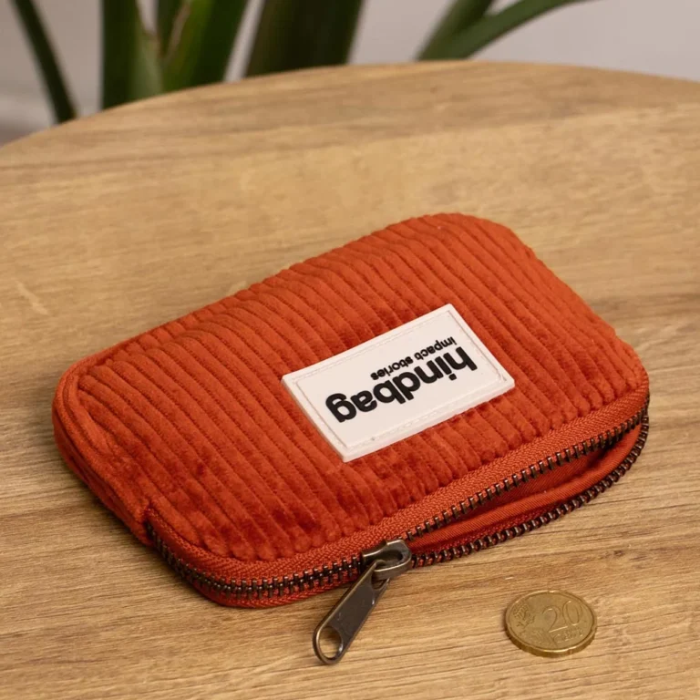 Hindbag Πορτοφολάκι Lili Brick Corduroy | Mini Πορτοφολάκι από Οργανικό Βαμβάκι