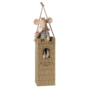 Maileg King Mouse Dad with cape and crown