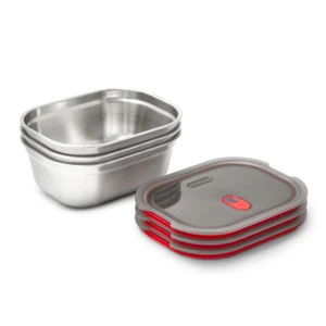 Black + Blum Ανοξείδωτο Microwaveable Lunch Box 600ml Σετ 3 Τεμαχίων