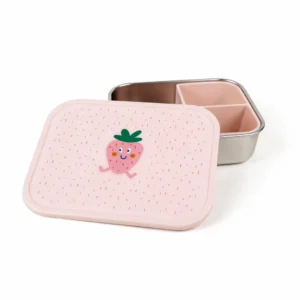 Les Petits Citrons Φαγητοδοχείο Ανοξείδωτο Pink Strawberry