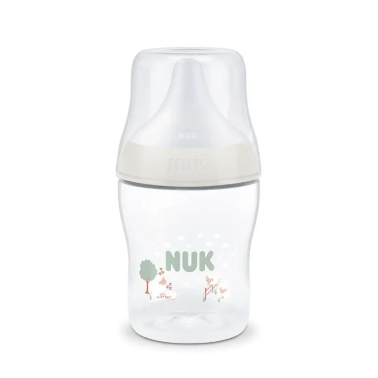 NUK Perfect Match Μπιμπερό Πλαστικό 150ml με Θηλή Σιλικόνης & Temperature Control Sheep 0m+