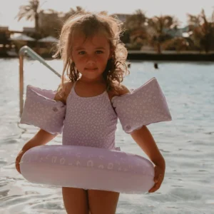 Swim Essentials Leopard Lila swim arm bands for kids