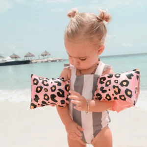 Swim Essentials Safari Chic rose gold leopard swim arm bands