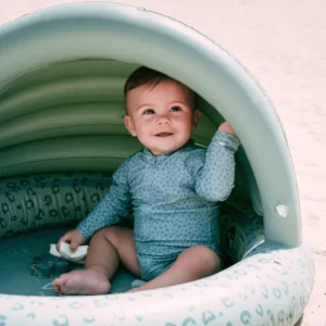 Swim Essentials Παιδική Πισίνα με Σκίαστρο Green – Leopard Ø100 cm