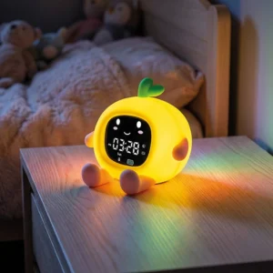 Ulysse Couleurs d’Enfance orange night light alarm clock