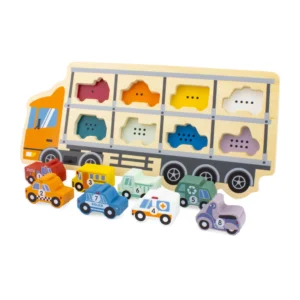 Ulysse Couleurs d’Enfance wooden car carrier truck puzzle