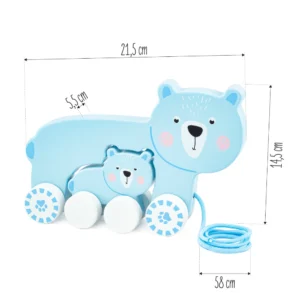 Ulysse Couleurs d’Enfance wooden pull toy Mom Bear