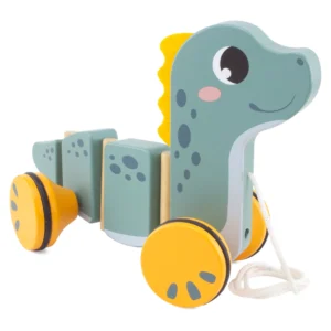 Ulysse Couleurs d’Enfance wooden dinosaur pull toy