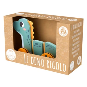 Ulysse Couleurs d’Enfance wooden dinosaur pull toy