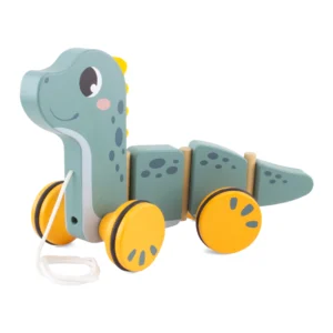 Ulysse Couleurs d’Enfance wooden dinosaur pull toy