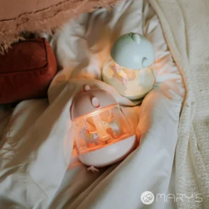 Mary’s Music Box LED Φωτιστικό Carousel Pink – Φωτάκι Νυκτός με Μουσική & RGB