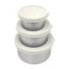 Smikkels Σετ 3 Ανοξείδωτα Μπωλ Soft White