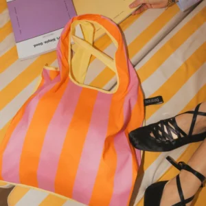 Notabag Tote Vanilla Stripes πτυσσόμενη tote τσάντα από ανακυκλωμένα υλικά