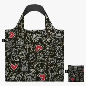 LOQI Τσάντα Shopping Bag Keith Haring Black