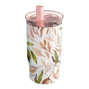 Quokka Θερμός Thermal Cup με Καλαμάκι Mist Leaves 720ml