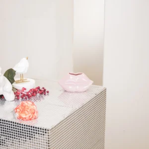 HOUSEVITAMIN Διακοσμητικό Βάζο Lip Light Pink 15.5×6.5×7.5cm