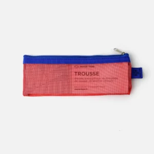 Papier Tigre Pencil Case Couleur Red Mesh Organizer