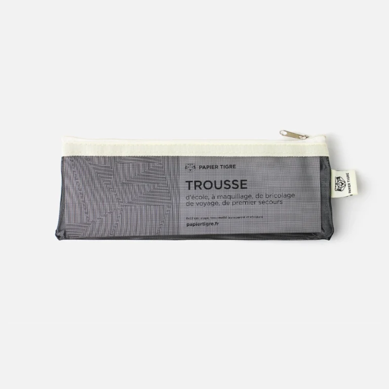Papier Tigre Pencil Case Couleur Black Διάφανη Mesh Κασετίνα