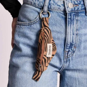 Hindbag Μπρελόκ Πορτοφολάκι Côme Cinnamon Zebra