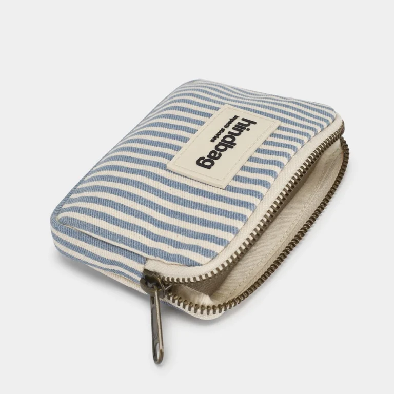 Hindbag Πορτοφολάκι Lili Blue Striped από Οργανικό Βαμβάκι