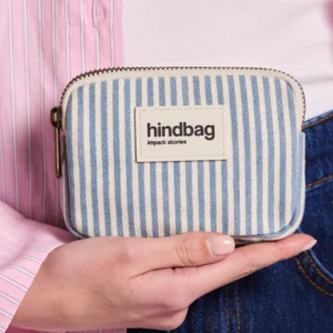 Hindbag Πορτοφολάκι Lili Blue Striped από Οργανικό Βαμβάκι