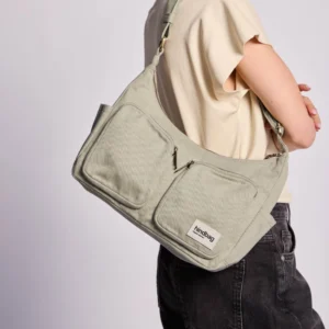 Hindbag Τσάντα Ώμου Emile Clay Green από Οργανικό Βαμβάκι