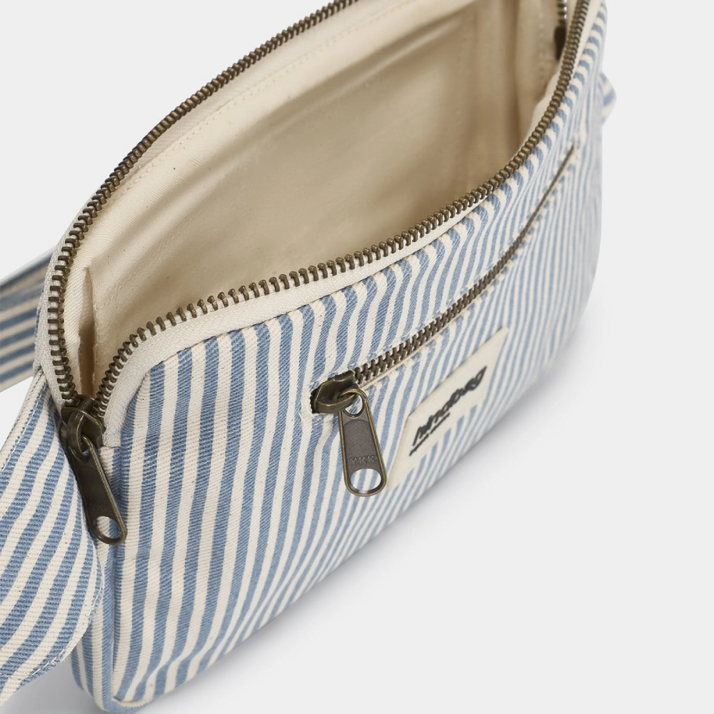 Hindbag Τσαντάκι Μέσης Harry Blue Striped από Οργανικό Βαμβάκι