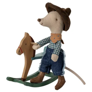 Maileg Cowboy Mouse με Κουνιστό Αλογάκι