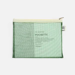 Papier Tigre Mesh Pocket Couleur Vert Medium Διάφανη Θήκη Organizer