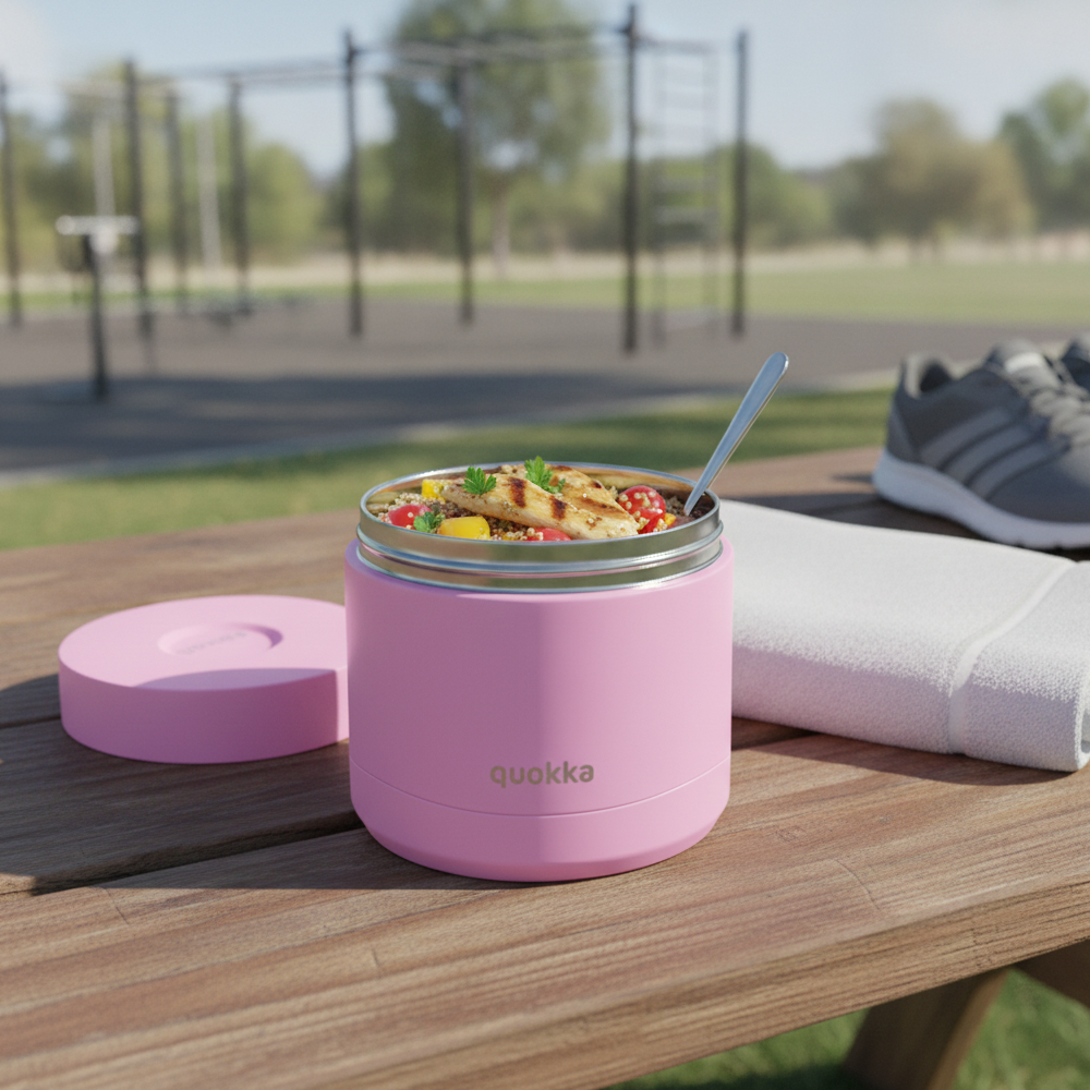 Quokka Ανοξείδωτος Θερμός Φαγητού Pink 600ml