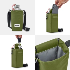 Black + Blum Insulated Bottle Bag Slate Ισοθερμική Θήκη Μπουκαλιού με Θήκη Κινητού