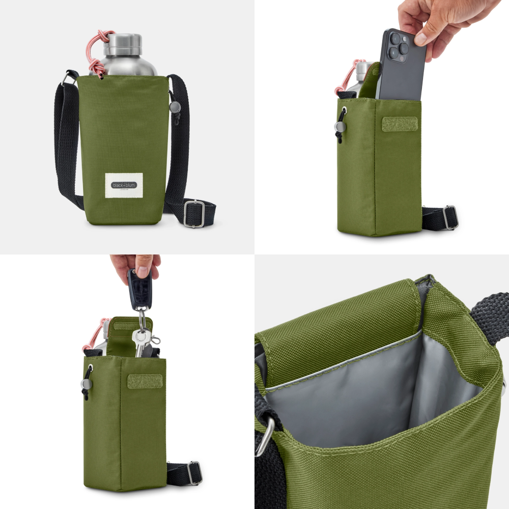 Black + Blum Insulated Bottle Bag Slate Ισοθερμική Θήκη Μπουκαλιού με Θήκη Κινητού