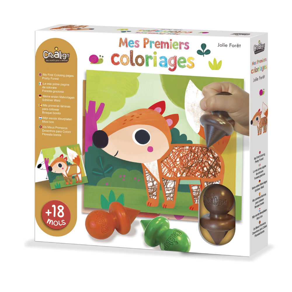 Crealign My First Pretty Forest Σελίδες Ζωγραφικής με Ζωάκια του Δάσους για Παιδιά 18+ Μηνών