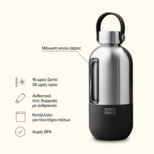 noma noma Παγούρι Θερμός Coffee Black 500ml Ανοξείδωτο