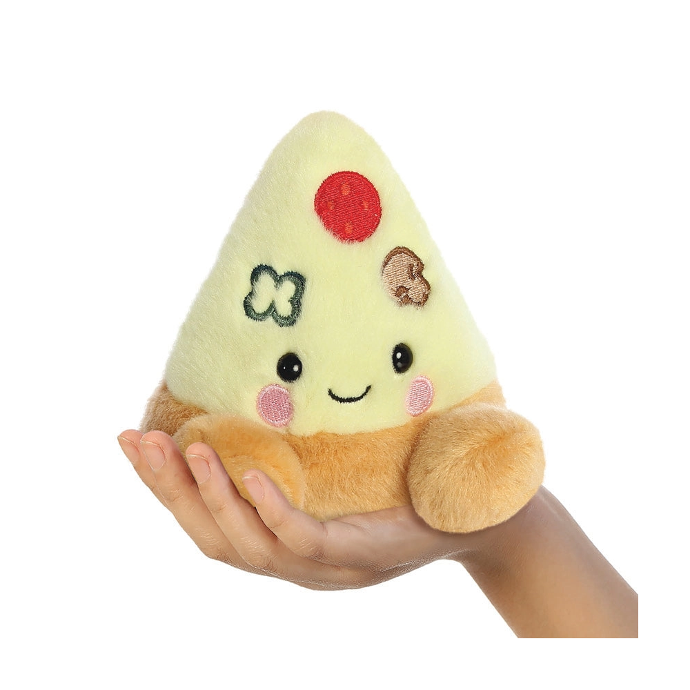 Aurora World Palm Pals Peppa Pizza Λούτρινη Πίτσα Κιτρινοκαφέ 13cm