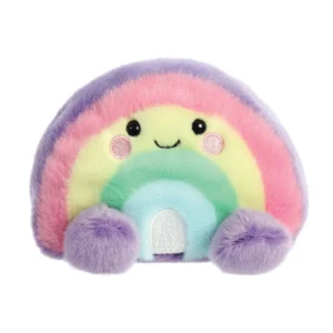 Aurora World Palm Pals Vivi Rainbow Λούτρινο Ουράνιο Τόξο Πολύχρωμο 13cm