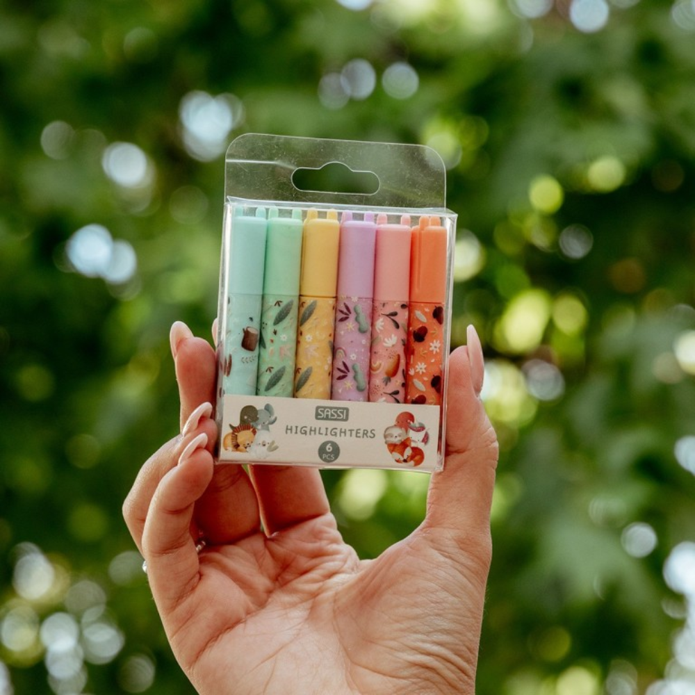 Sassi Mini Highlighter Set Σετ 6 Μίνι Μαρκαδόρων Υπογράμμισης
