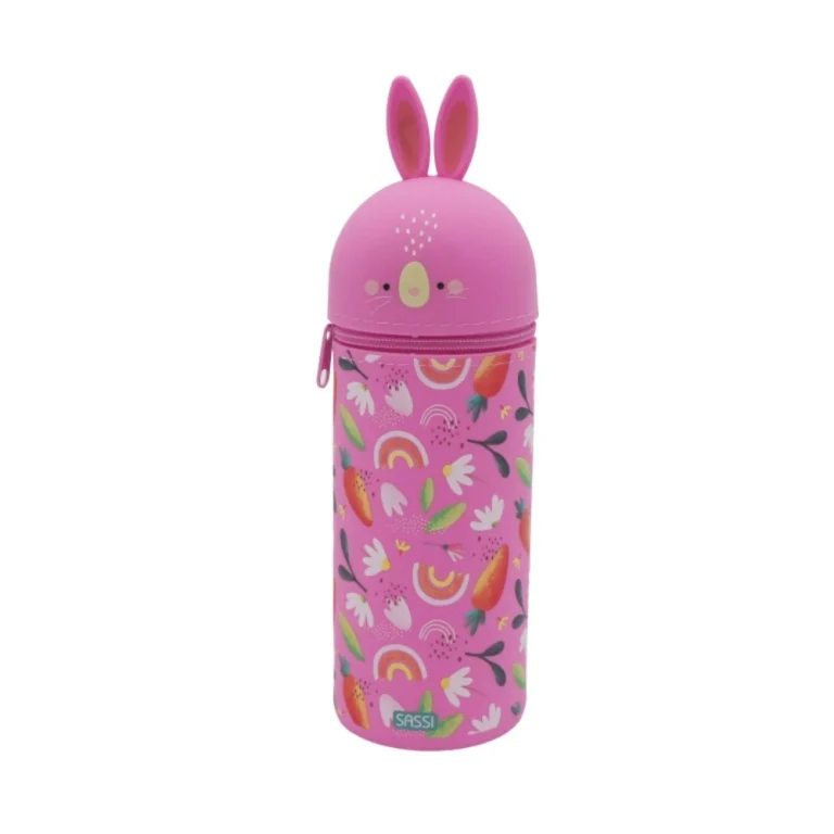 Sassi Bunny Μολυβοθήκη Σιλικόνης με Φερμουάρ Λαγουδάκι