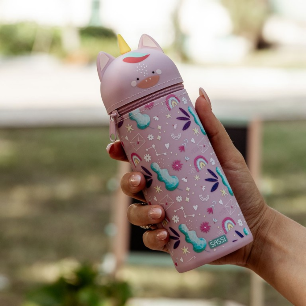 Sassi Unicorn Μολυβοθήκη Σιλικόνης με Φερμουάρ Μονόκερος