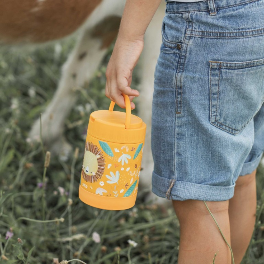 Sassi Chompy the Lion Παιδικό Θερμός Φαγητού 350ml Ανοξείδωτο με Λιονταράκι