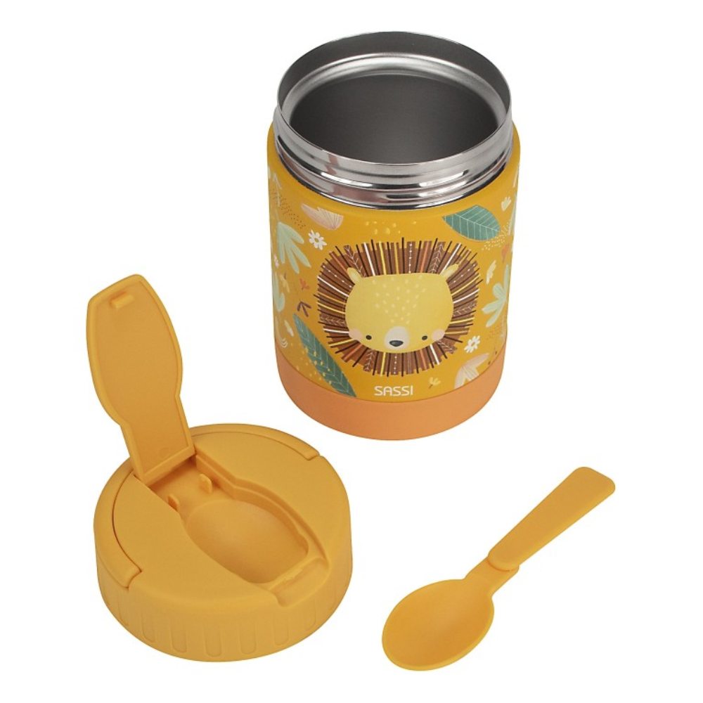 Sassi Chompy the Lion Παιδικό Θερμός Φαγητού 350ml Ανοξείδωτο με Λιονταράκι