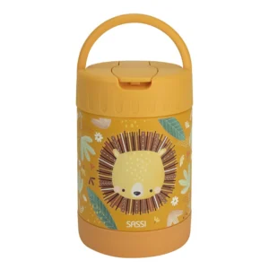 Sassi Chompy the Lion Παιδικό Θερμός Φαγητού 350ml Ανοξείδωτο με Λιονταράκι