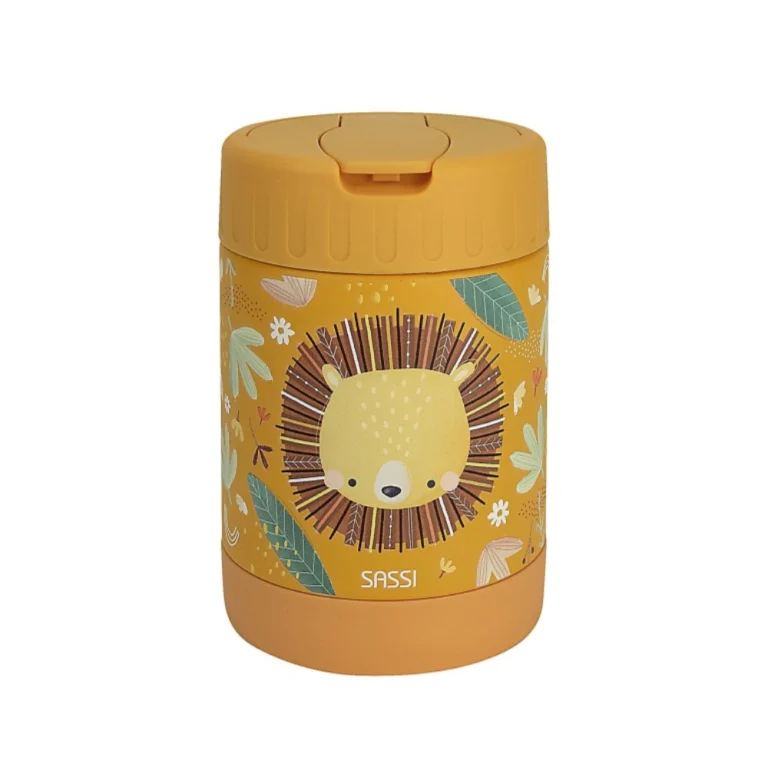 Sassi Chompy the Lion Παιδικό Θερμός Φαγητού 350ml Ανοξείδωτο με Λιονταράκι