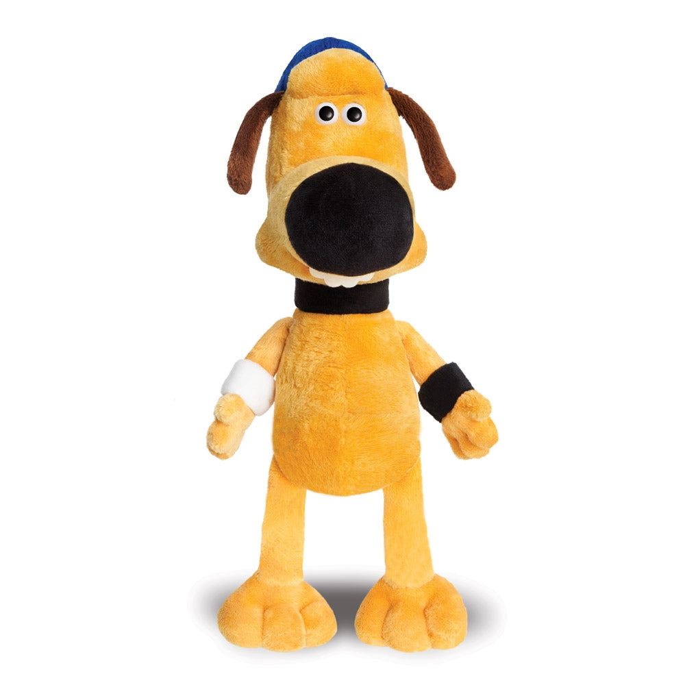 Shaun the Sheep Bitzer Λούτρινος Σκύλος Μπίτζερ 30cm με Μπλε Σκουφάκι και Ρολόι